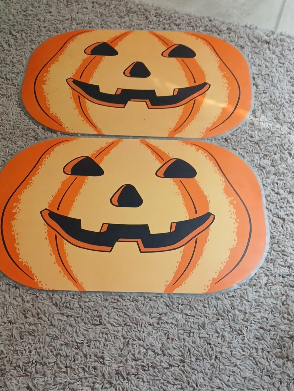 Halloween Jack-O'-Lantern Placemats - Orange Pumpkin
